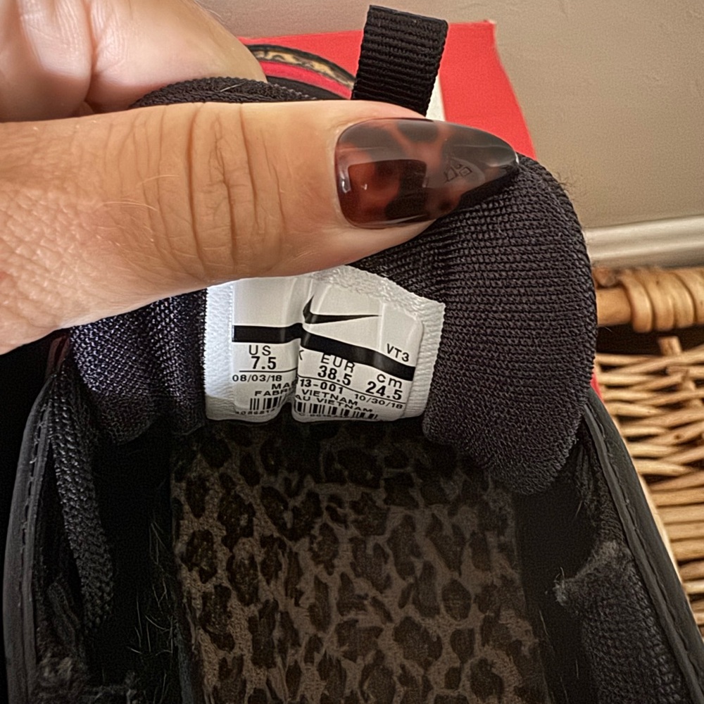 Nike Air Max 97 Black and Red with Leopard Print - Picture 10 of 10